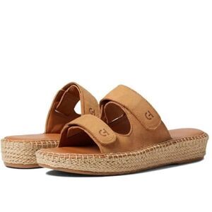 Cole Haan Cloudfeel Espadrille Pecan Slides Sandals Size 9 Suede